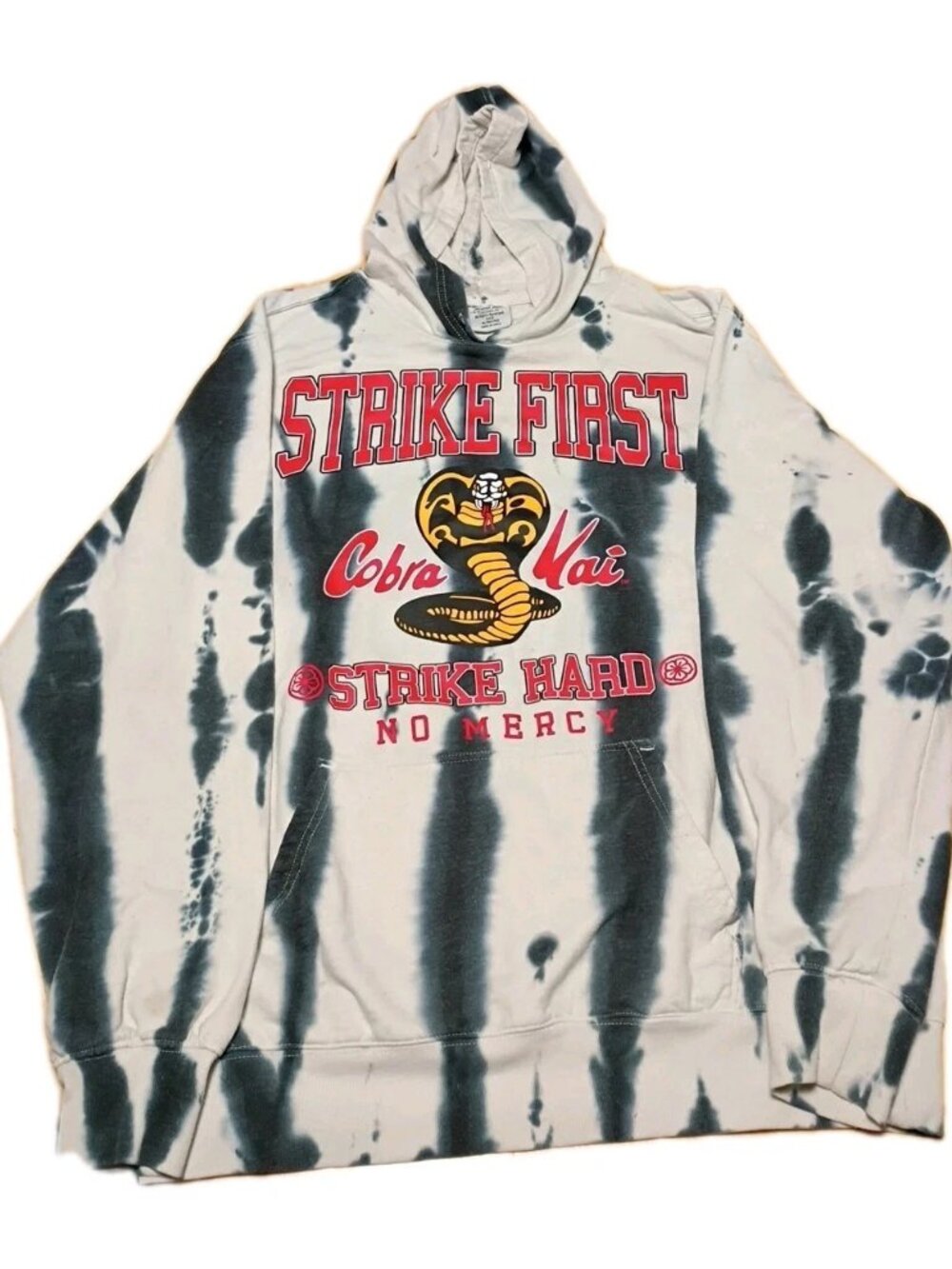 Cobra Kai Strike Mens Tie Dye Graphic Hoodie Size XL 46/48 No String
